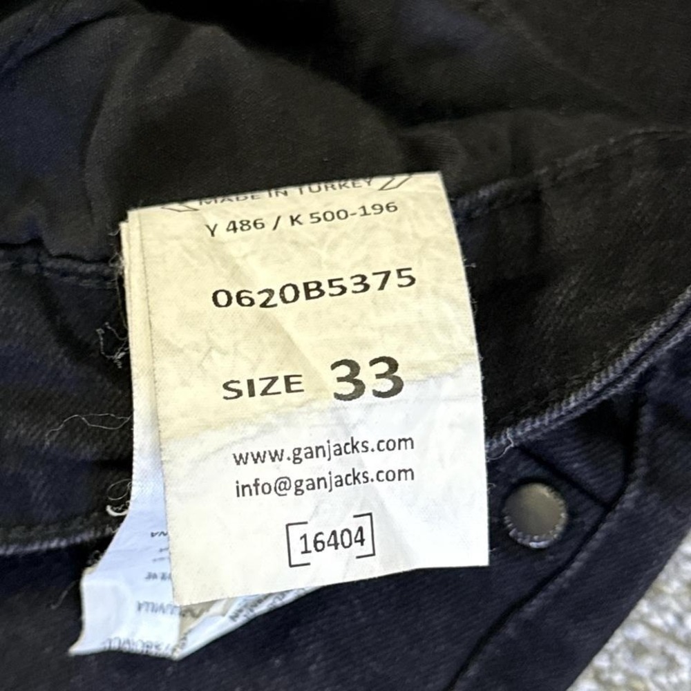 2Y Black Denim Patchwork Jeans Gold Detail Size 33 - Picture 5 of 8